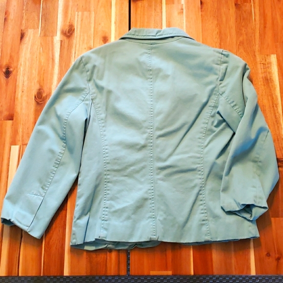 Old Navy Turquoise 3/4 Sleeve Blazer Jacket - Size M - Picture 7 of 7